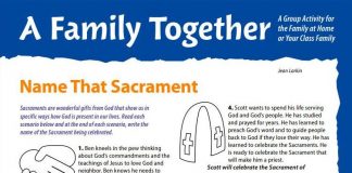 A Family Together: Name That Sacrament Activity Page