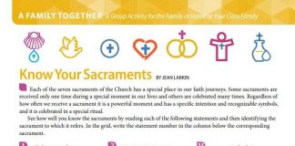 A Family Together: Know Your Sacraments Activity Page