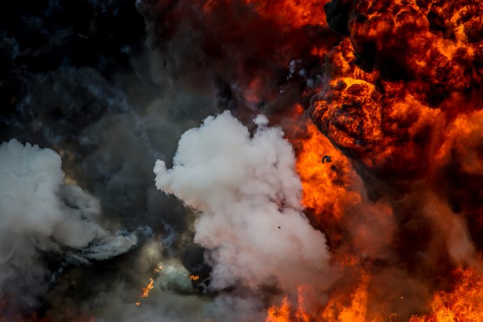 Explosion - smoke & flames - close-up