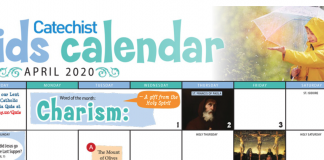 Our new Catechist Kids Calendar is out — free to use at home!
